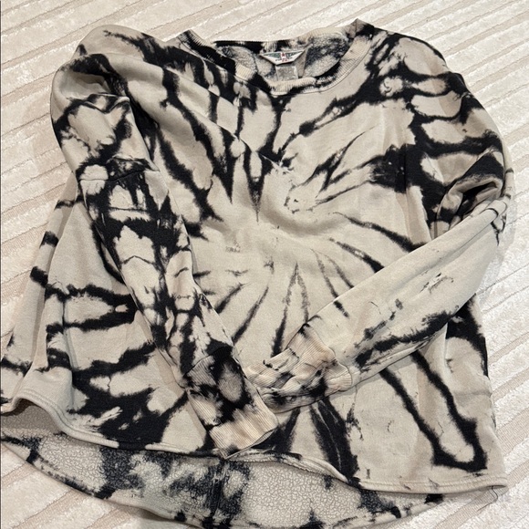 Hard Tail Black and Cream Tie-Dye Sweatshirt - Picture 1 of 1